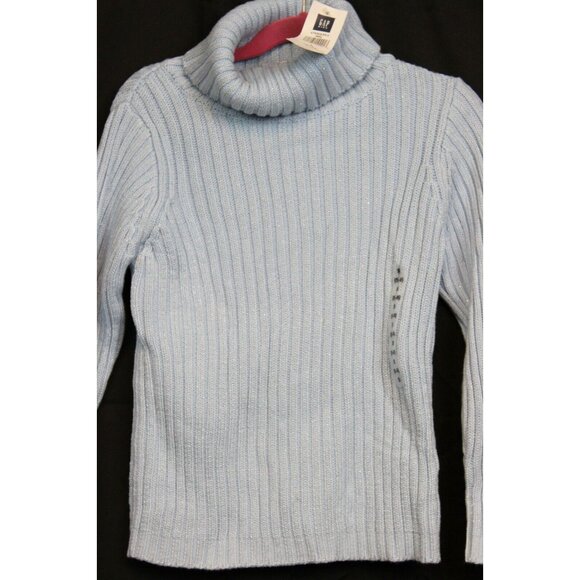GAP Girls Ribbed Turtleneck Sweater sz 5-6 S NWT Red Blue Sparkle Snow Winter - Picture 5 of 8